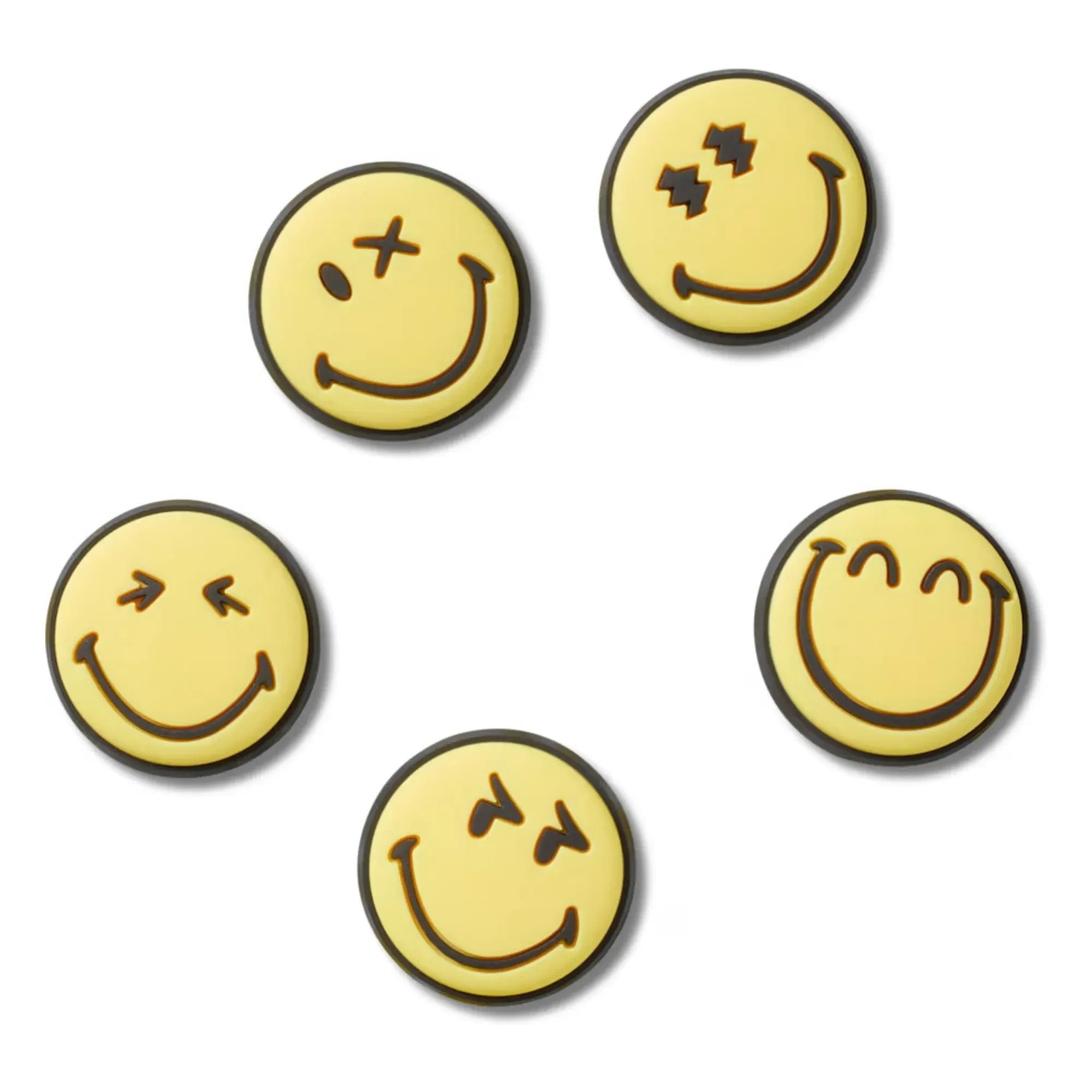 Crocs - Juego de 5 Jibbitz Smiley | Amarillo