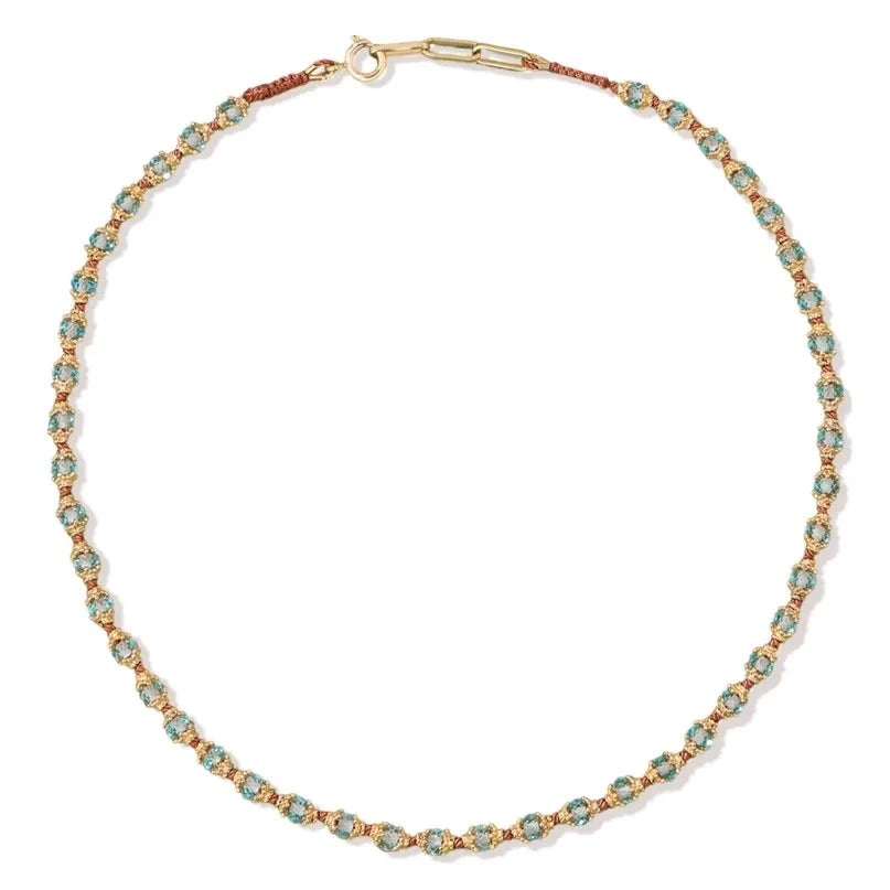 Tityaravy - Collar de topacio Kamilah | Azul