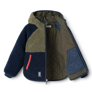 Liewood - Jackson Chaqueta reversible estilo sherpa fabricada con fibras recicladas | Caqui
