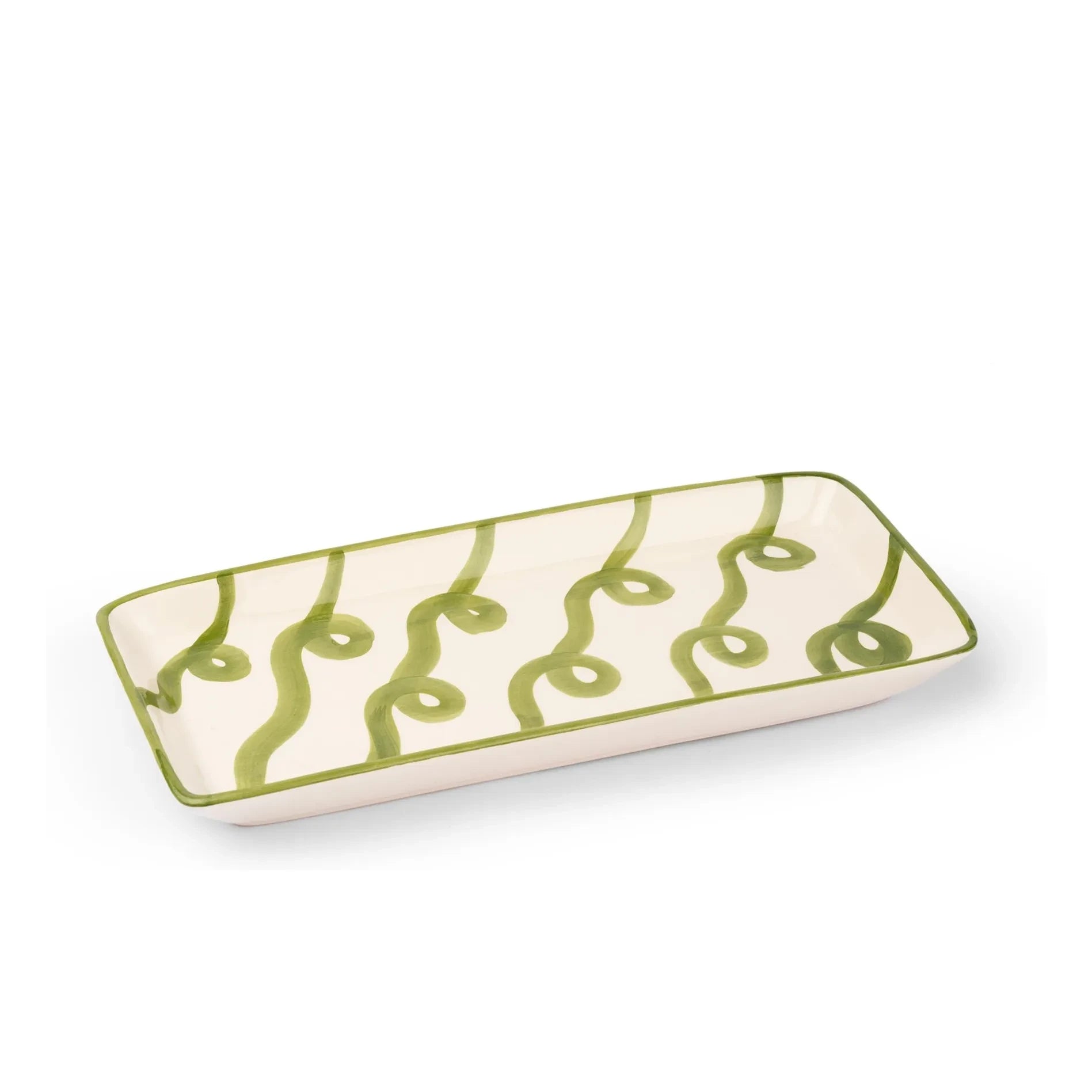 Denise - Plato rectangular Olaf | Verde ácido