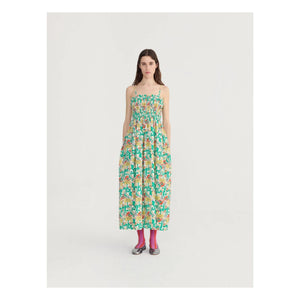 Bobo Choses - Vestido de algodón orgánico sin tirantes Herbalist | Crudo