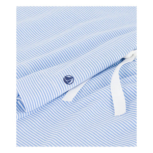 Petit Bateau - Pantalón corto de pijama de algodón orgánico a rayas | Azul