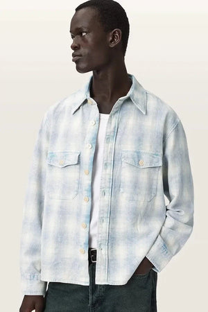 Camisa de algodón AllSaints SANTOS para hombre