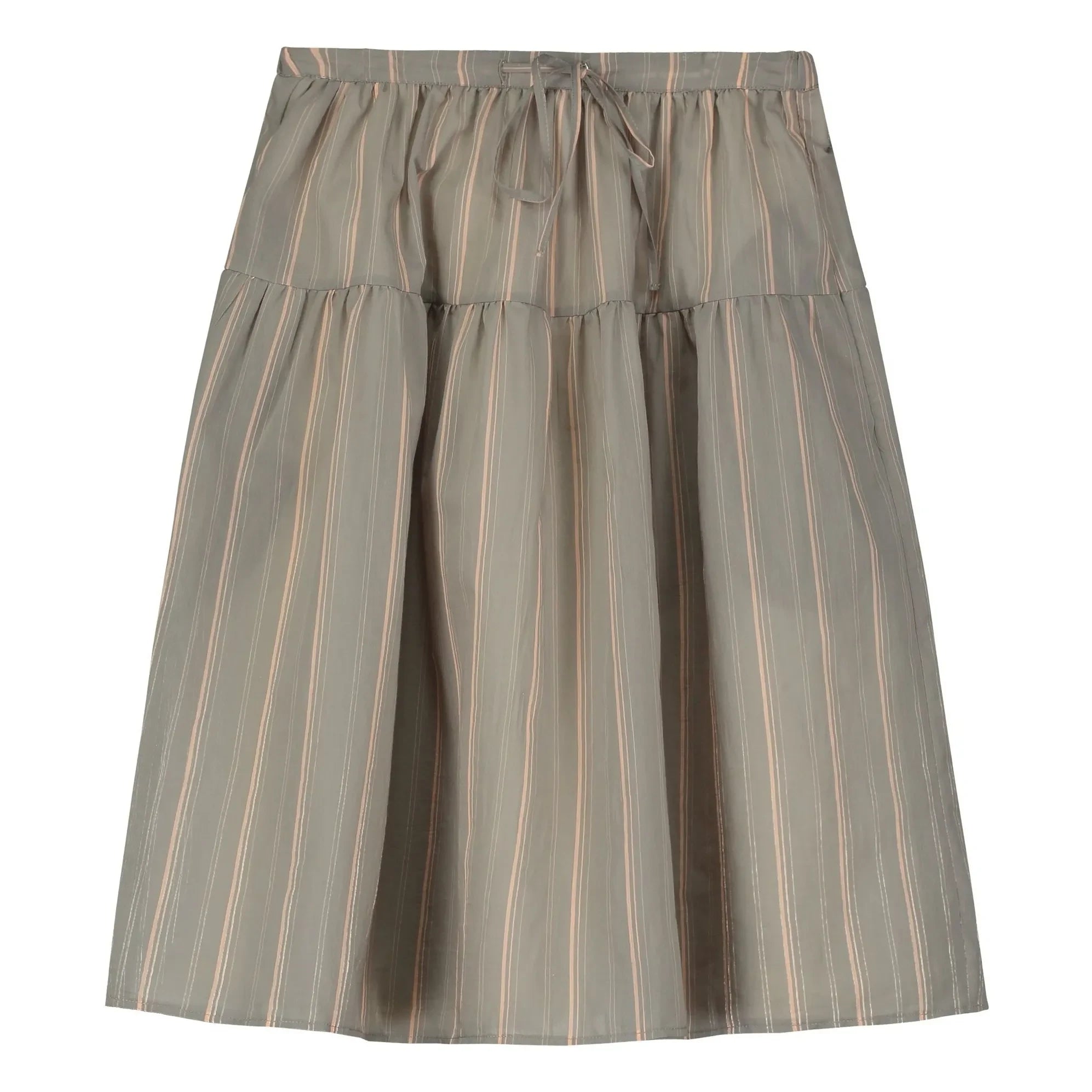 Tangerine - Falda midi de rayas | Gris
