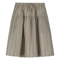 Tangerine - Falda midi de rayas | Gris