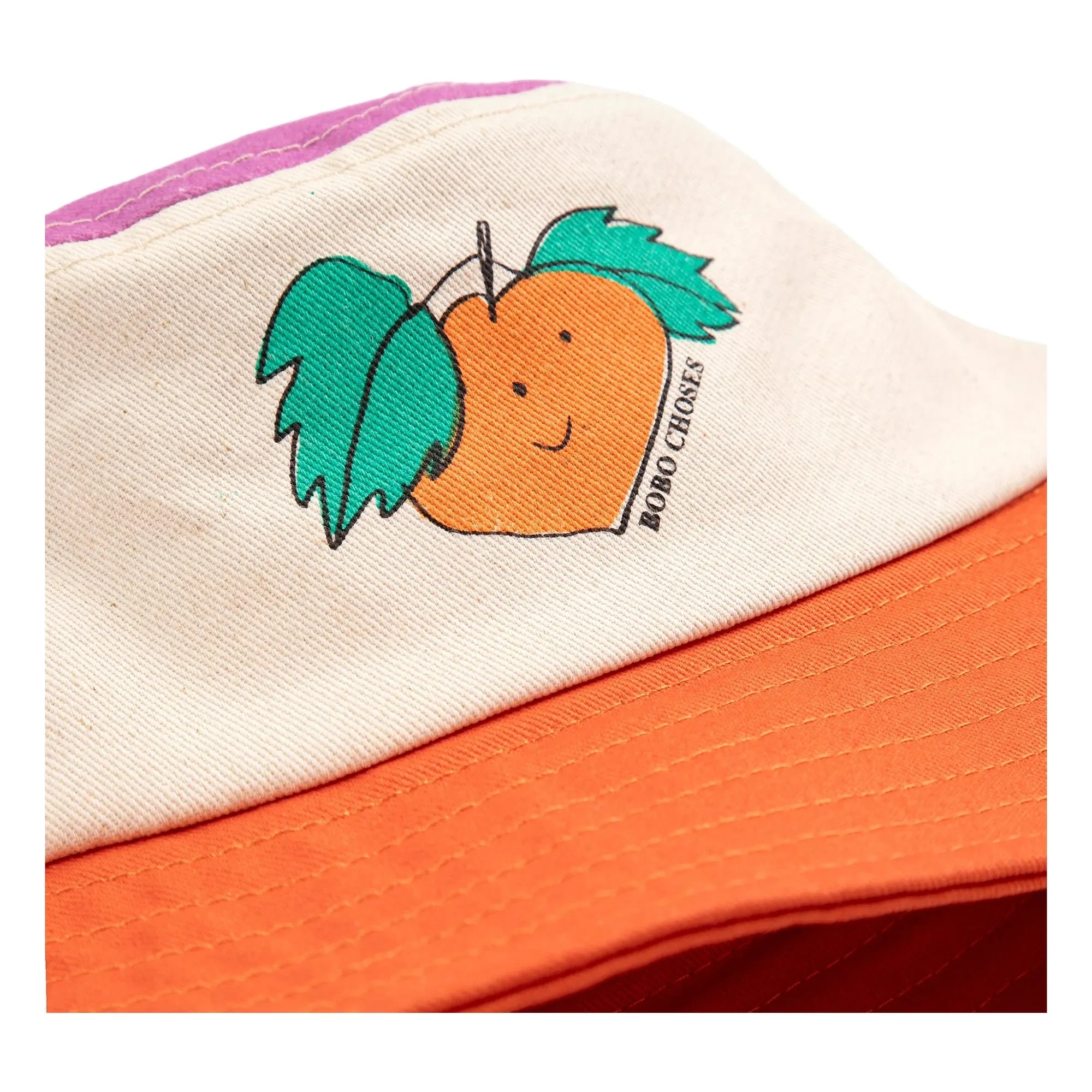 Bobo Choses - Gorro de Fibra Reciclada con Bloques de Color | Naranja