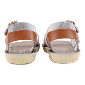Salt-Water - Sandalias impermeables de piel con doble hebilla Surfer | Camel