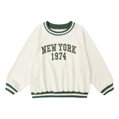 Rylee + Cru - Sudadera Raglán New York Mini | Crudo