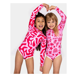Beach & Bandits - Bañador con Protección UV de Fibras Recicladas, Viento Tropical | Rosa