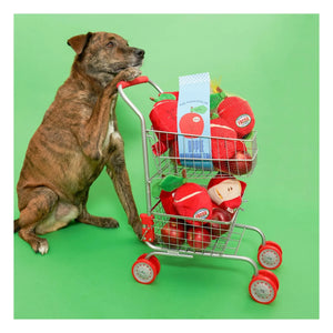 The Furry Folks - Juguete rascador con forma de manzana | Rojo