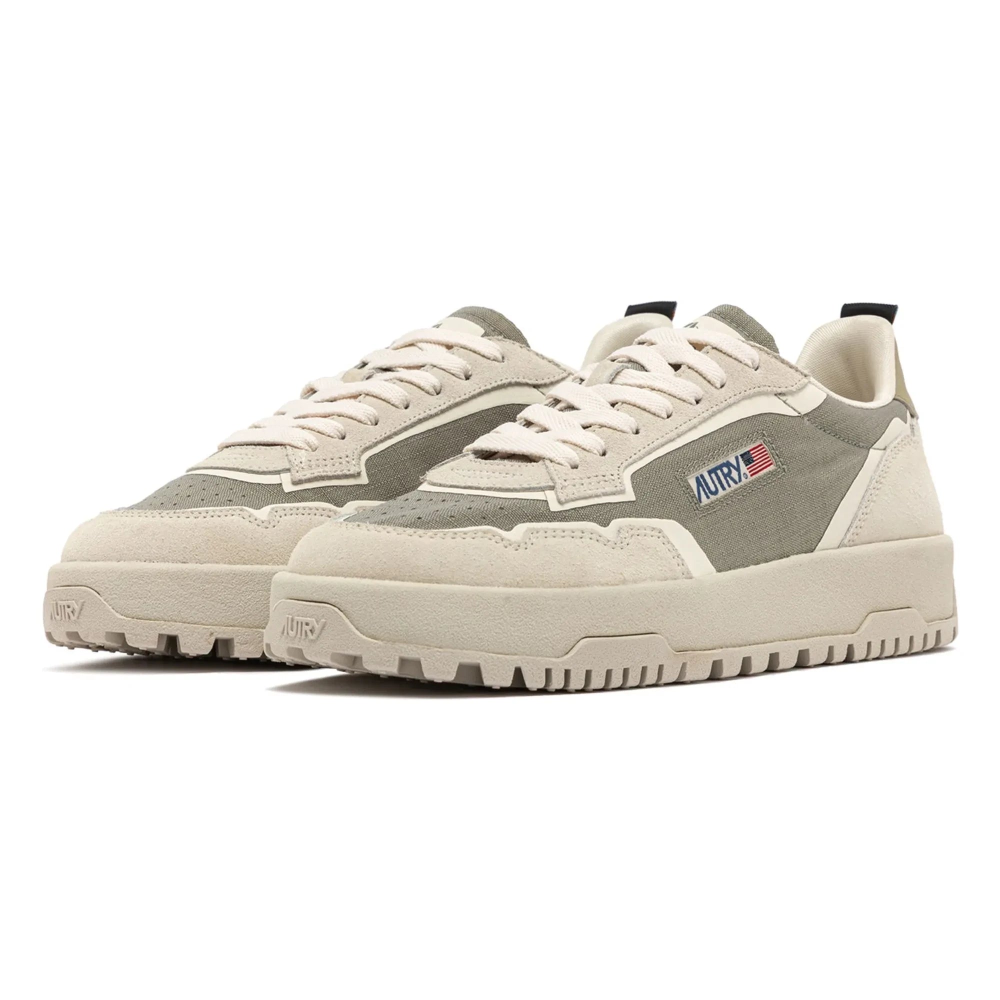 Autry - Zapatillas deportivas bajas de cordura y ante Wildplace | Caqui claro