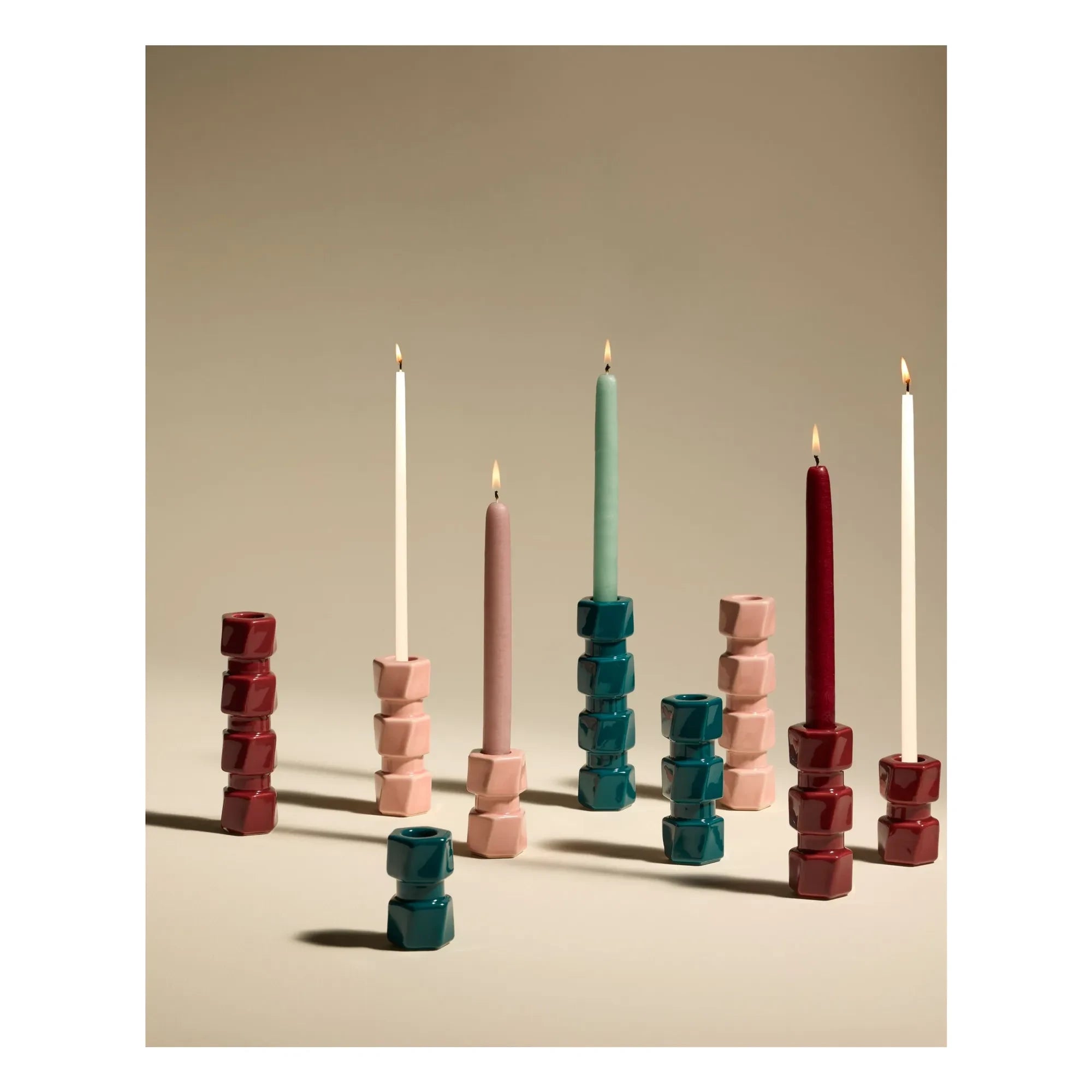 Maison Sarah Lavoine - Candelabro Colonna | Rojo carmín