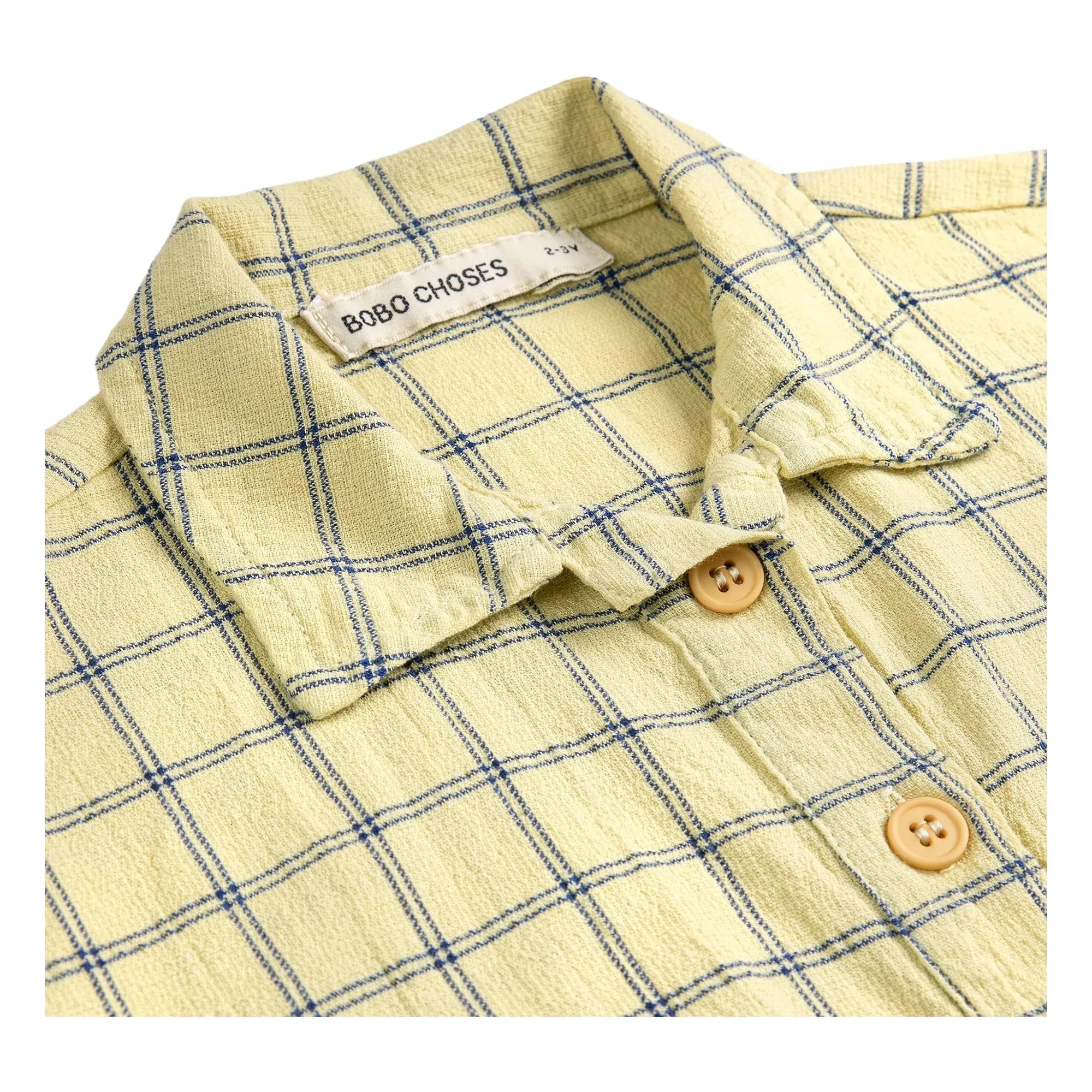 Bobo Choses - Camisa a cuadros de algodón orgánico | Amarillo