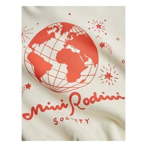 Mini Rodini - Sudadera Mini Rodini Society de algodón orgánico | Crudo