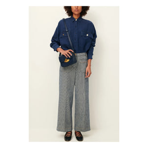 Sessùn - Pantalones de algodón Aldricks | Azul grisáceo