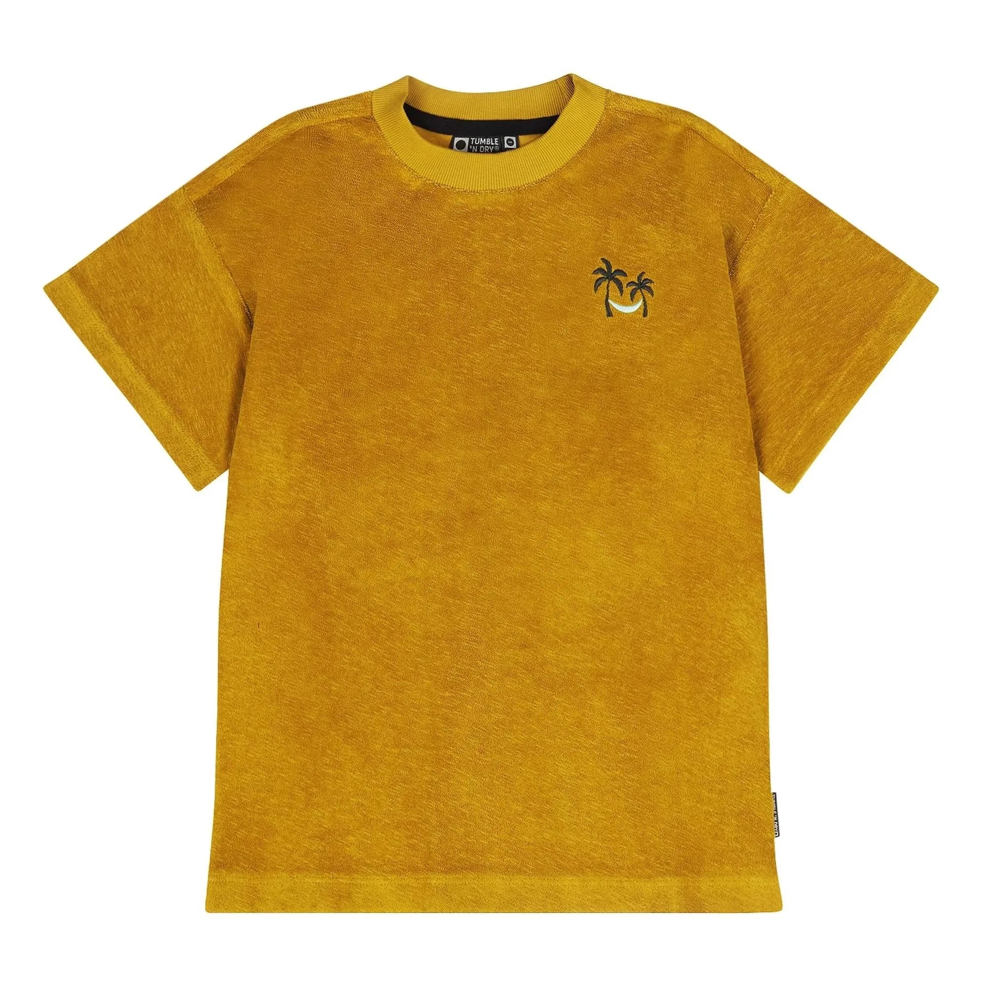 Tumble N'Dry - Camiseta Pacificus de algodón orgánico con textura de toalla | Mostaza