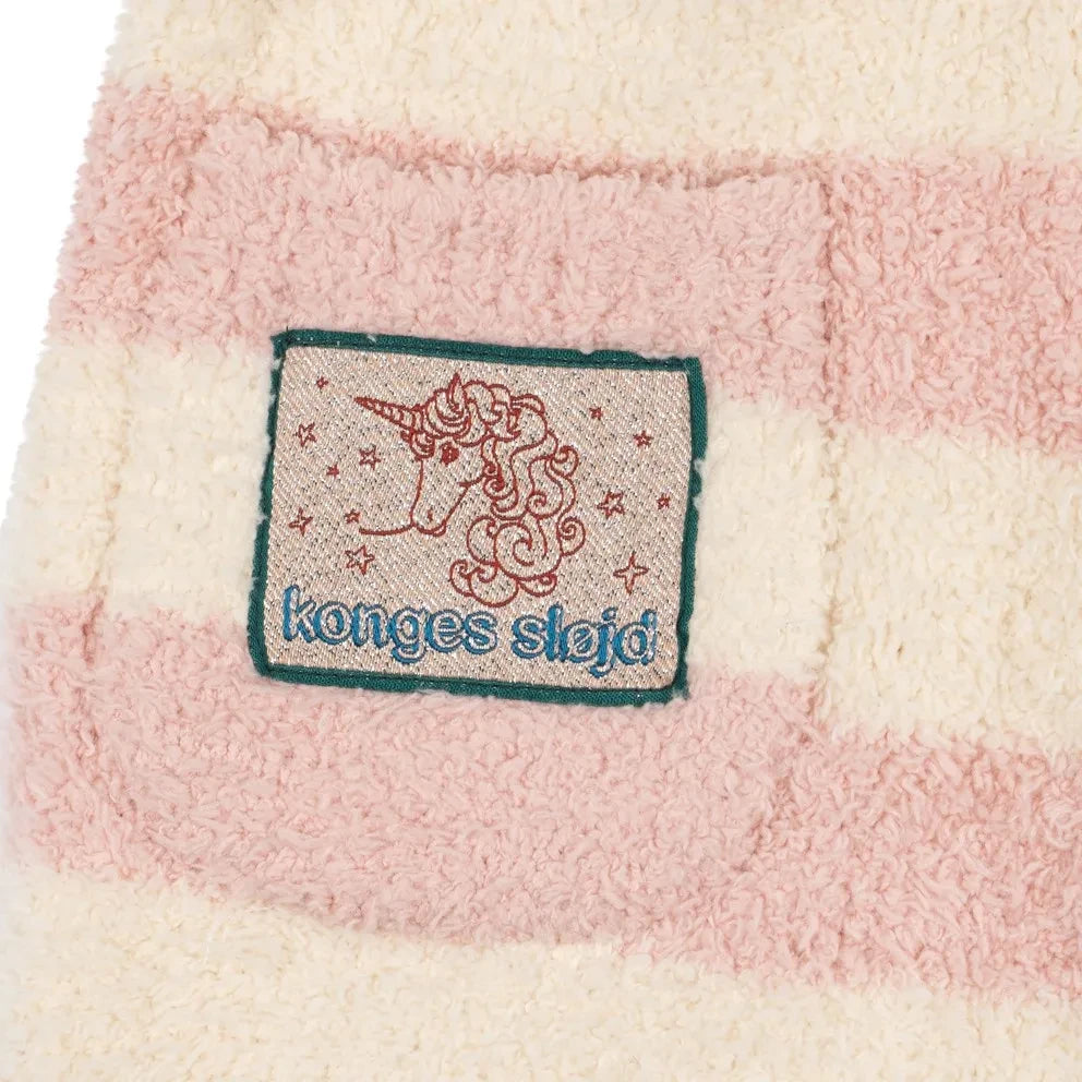 Konges Sløjd - Yumuşak Çizgili Polar Astarlı Pantolon | Pembe