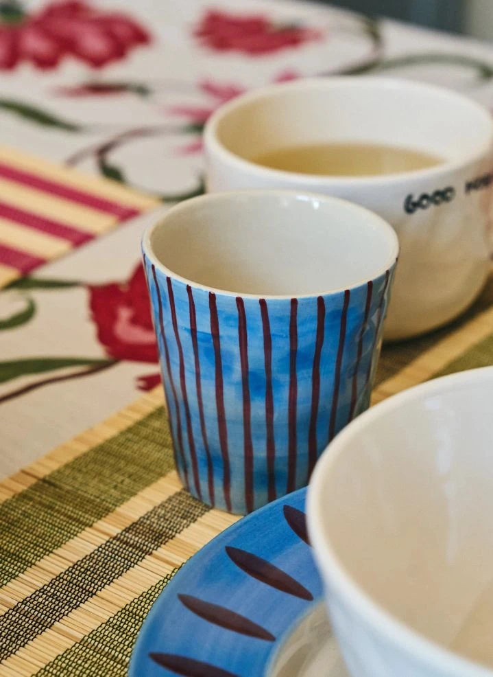 Anna + Nina - Tazas de café a rayas - Set de 2