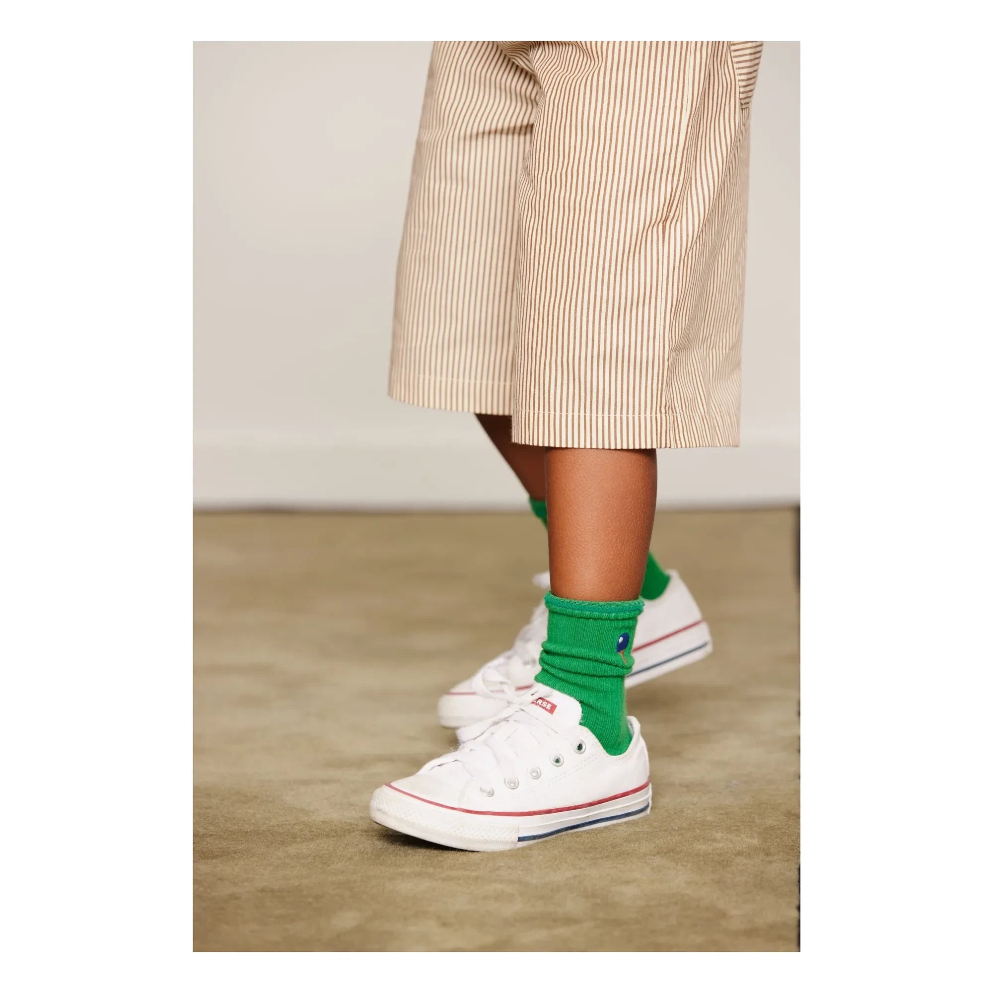 Mini Rodini - Calcetines de Algodón Orgánico Ping Pong | Verde