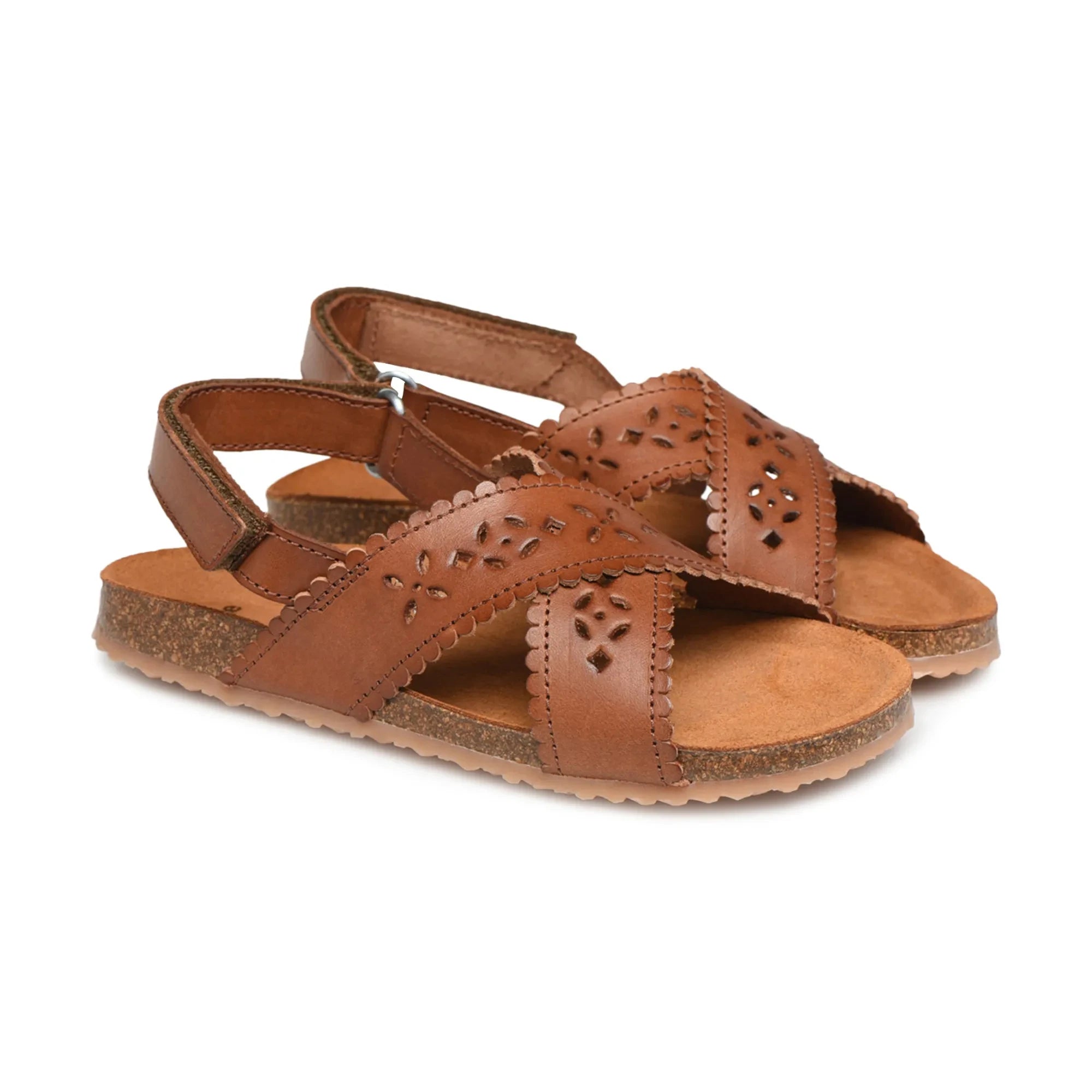 Pèpè - Two Con Me - Sandalias con tiras cruzadas perforadas | Caramelo