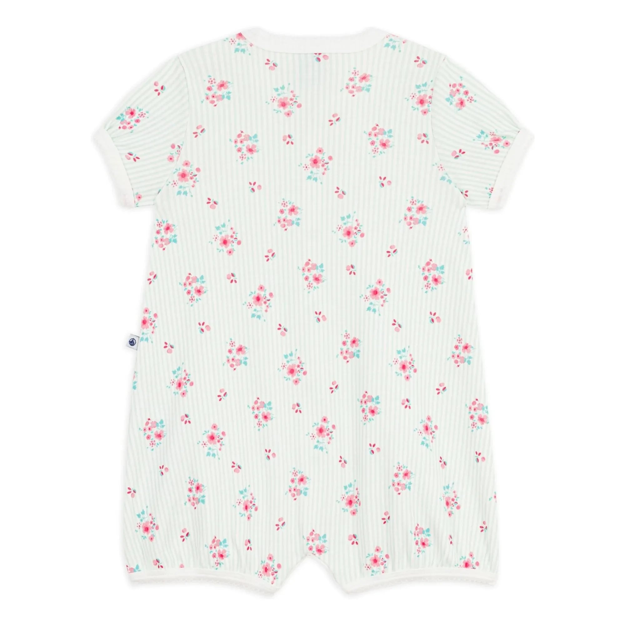 Petit Bateau - Parte de abajo de pijama de algodón orgánico con estampado floral | Blanco