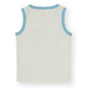 Goldie + Ace - Camiseta de tirantes acanalada en contraste | Blanco