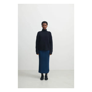 FUB - Jersey de lana cruda - Colección mujer | Azul marino