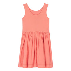 Petit Bateau - Vestido de canalé de algodón orgánico | Coral