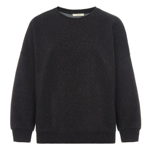 Sessùn - Sudadera de algodón con topos Chebbi | Negro