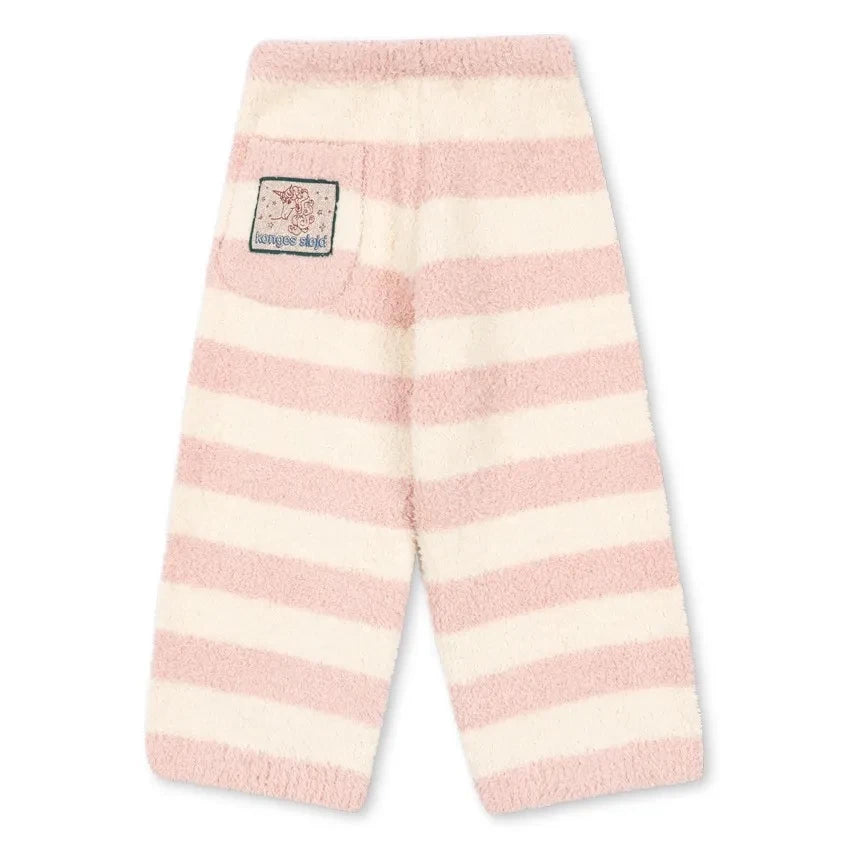 Konges Sløjd - Yumuşak Çizgili Polar Astarlı Pantolon | Pembe