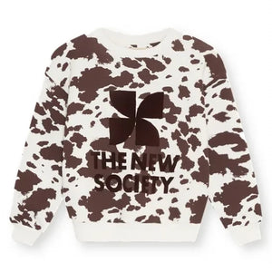 the new society - TNS Sudadera con logo de vaca | Marrón