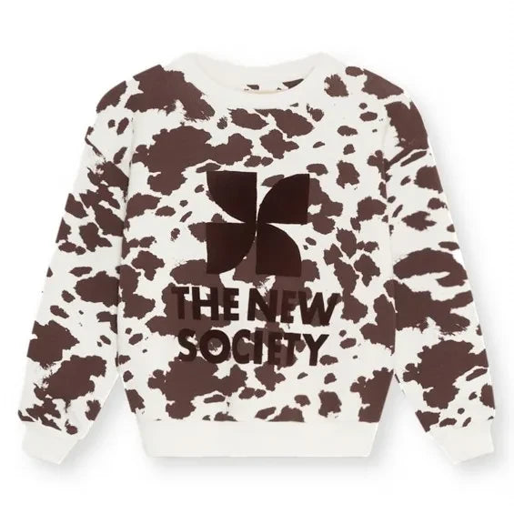 the new society - TNS Sudadera con logo de vaca | Marrón