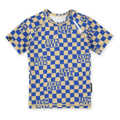 Beach & Bandits - Camiseta UV Cuadros de Verano Fibras Recicladas | Azul Marino