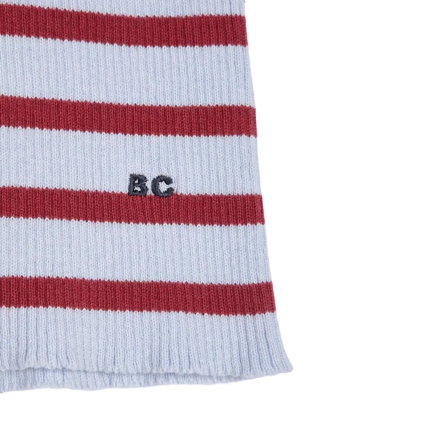 Bobo Choses - Jersey de algodón orgánico y lana merino a rayas | Azul claro