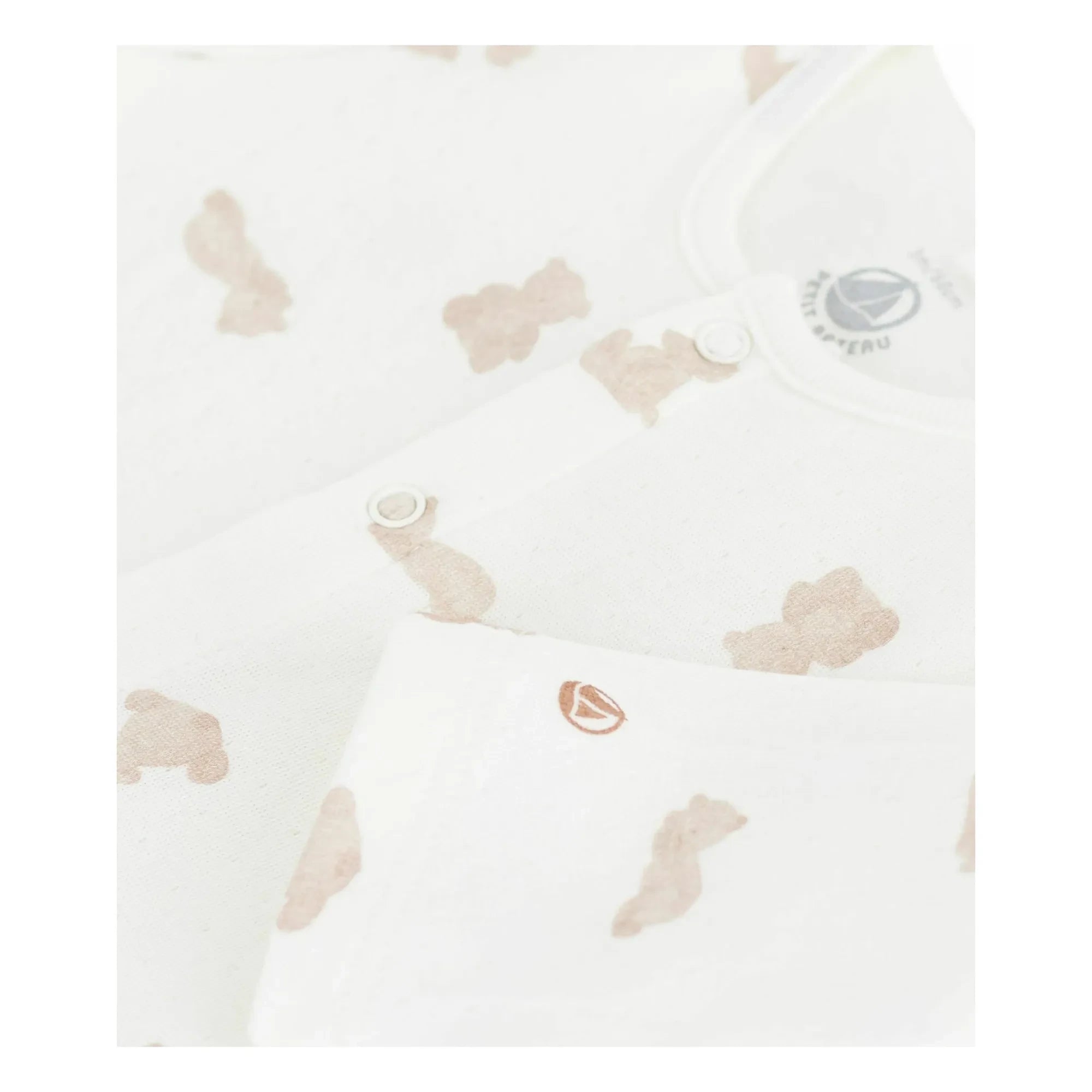 Petit Bateau - Pijama Ositos de algodón orgánico | Blanco