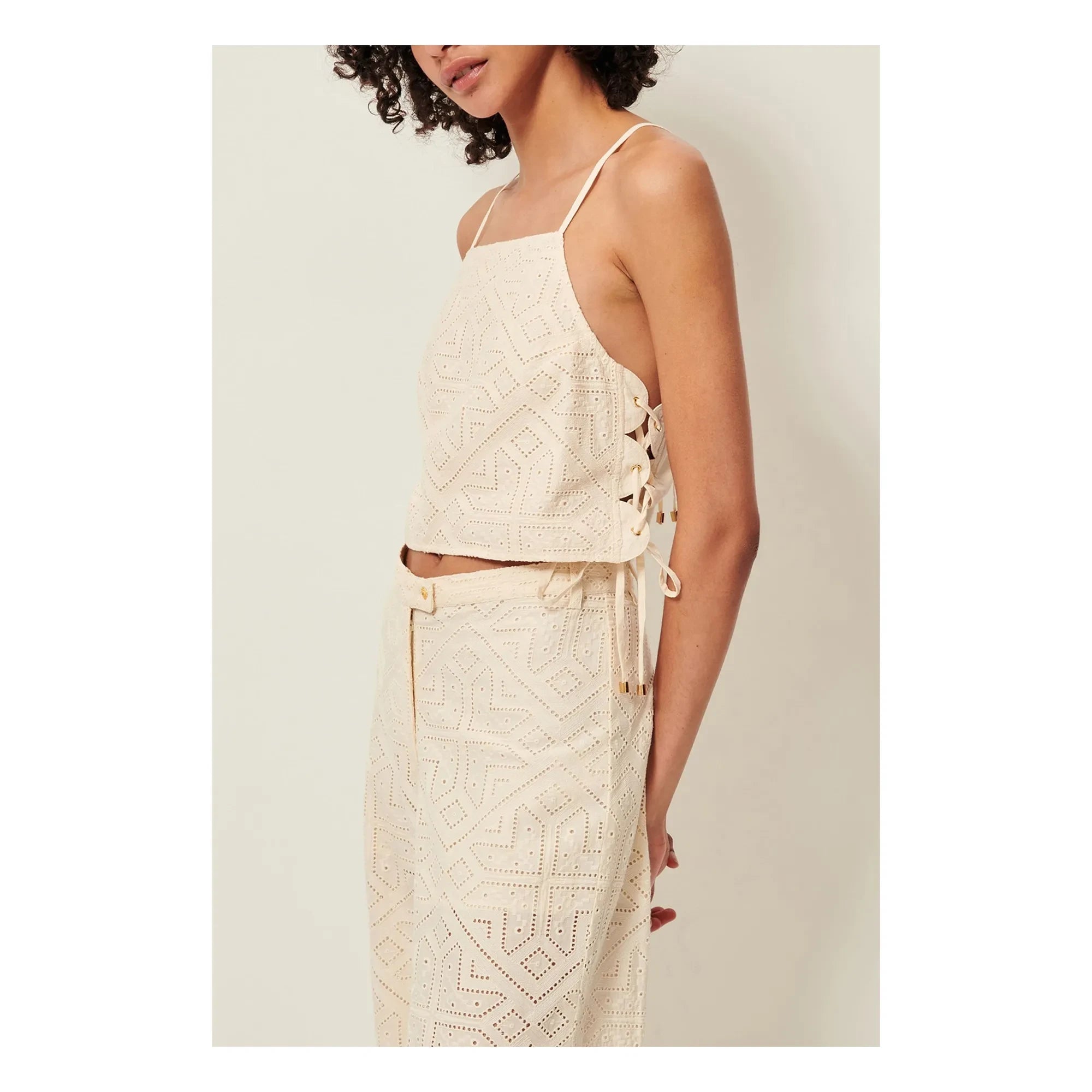 Sessùn - Camiseta de tirantes de algodón Haydee | Crudo