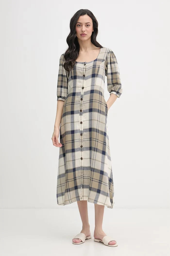 Vestido de lino Barbour Ballina