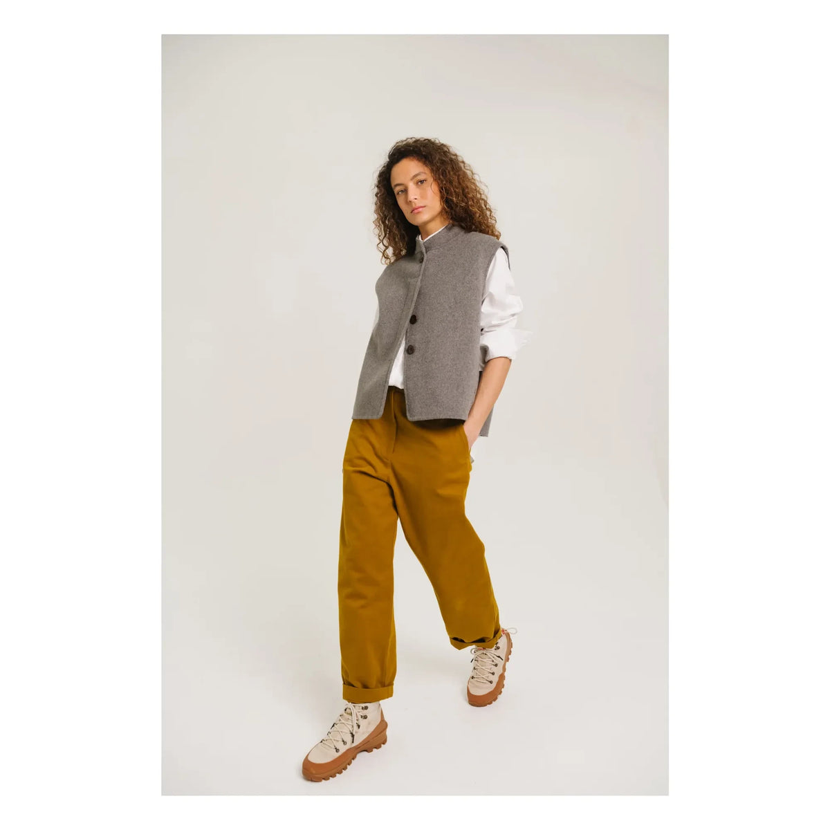Sacrécoeur - Cárdigan reversible de lana Mireia | Gris