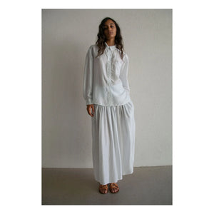 THEAVANT - Falda de seda Charlotte | Azul claro