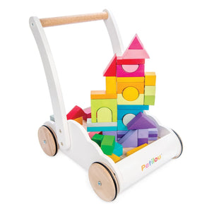Le Toy Van - Carrito de bloques de madera Nuage | Blanco