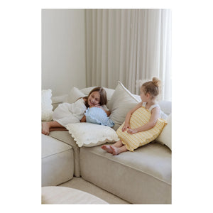 Soft Spot - Fundas de almohada de algodón orgánico con diseño de margaritas - Juego de 2 | Crudo