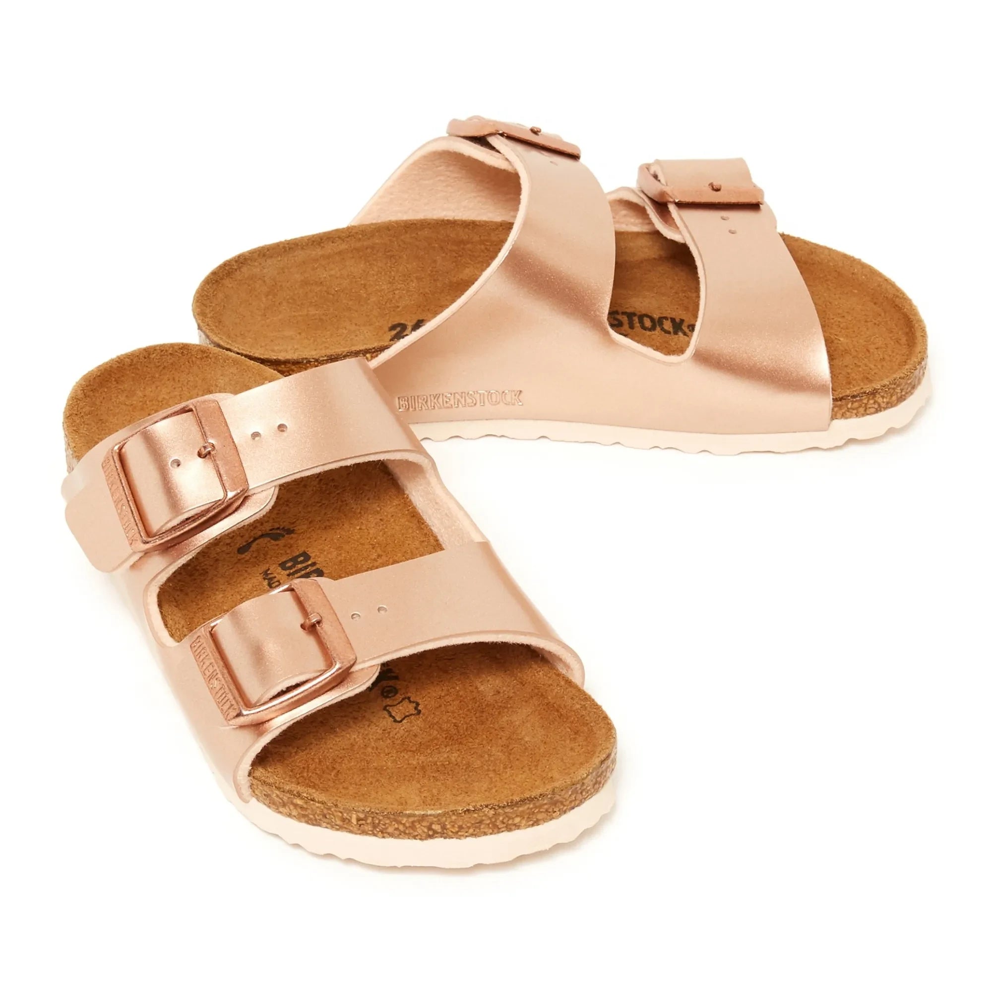 BIRKENSTOCK - Sandalias Arizona de nobuk | Oro rosa