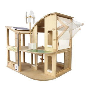 Plan Toys - Casa de muñecas amueblada ecológica