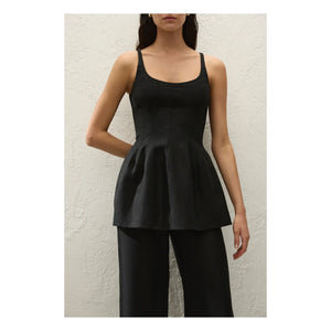 Faithfull the Brand - Top de lino y algodón Syna | Negro