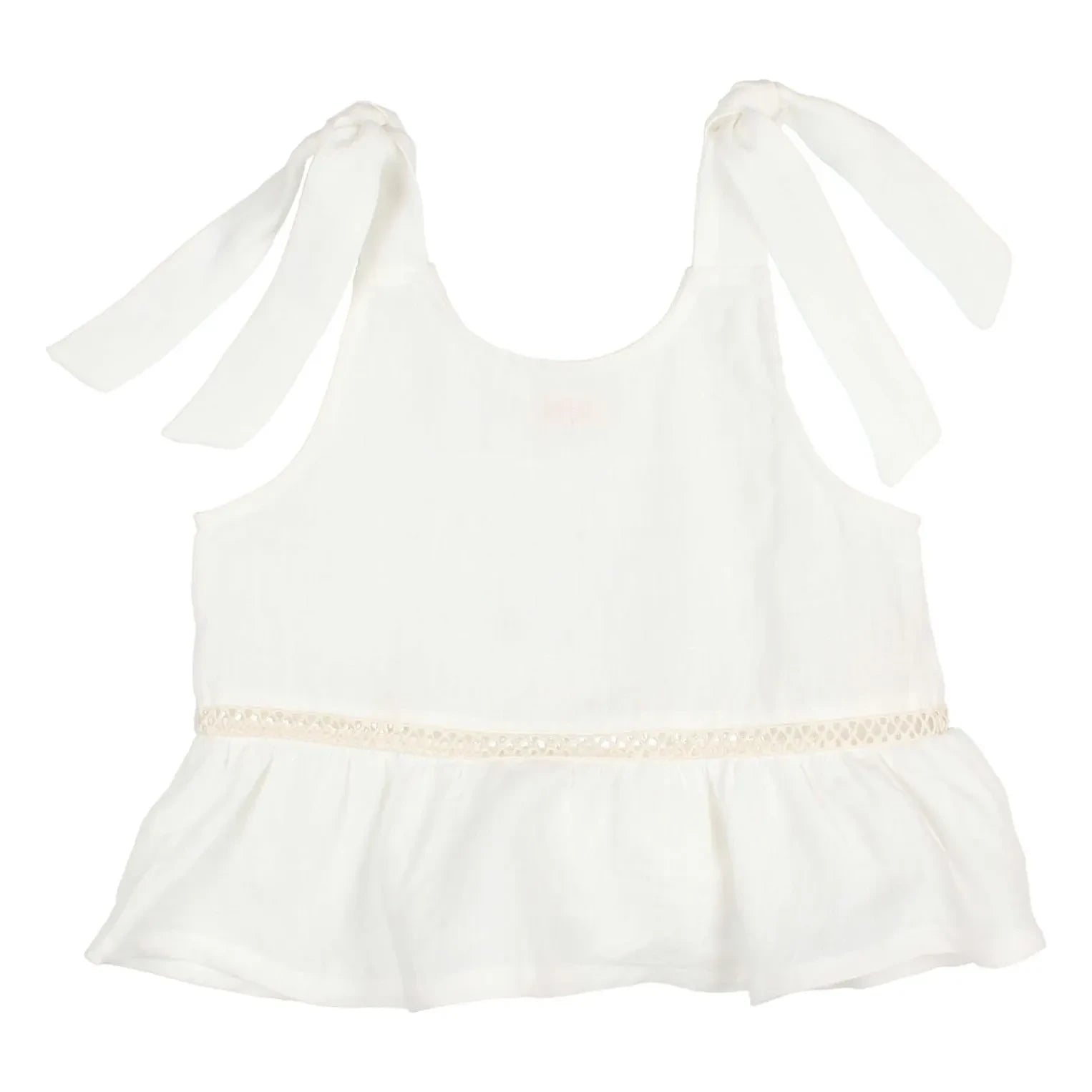 Búho - Blusa de lino con volantes | Rojo