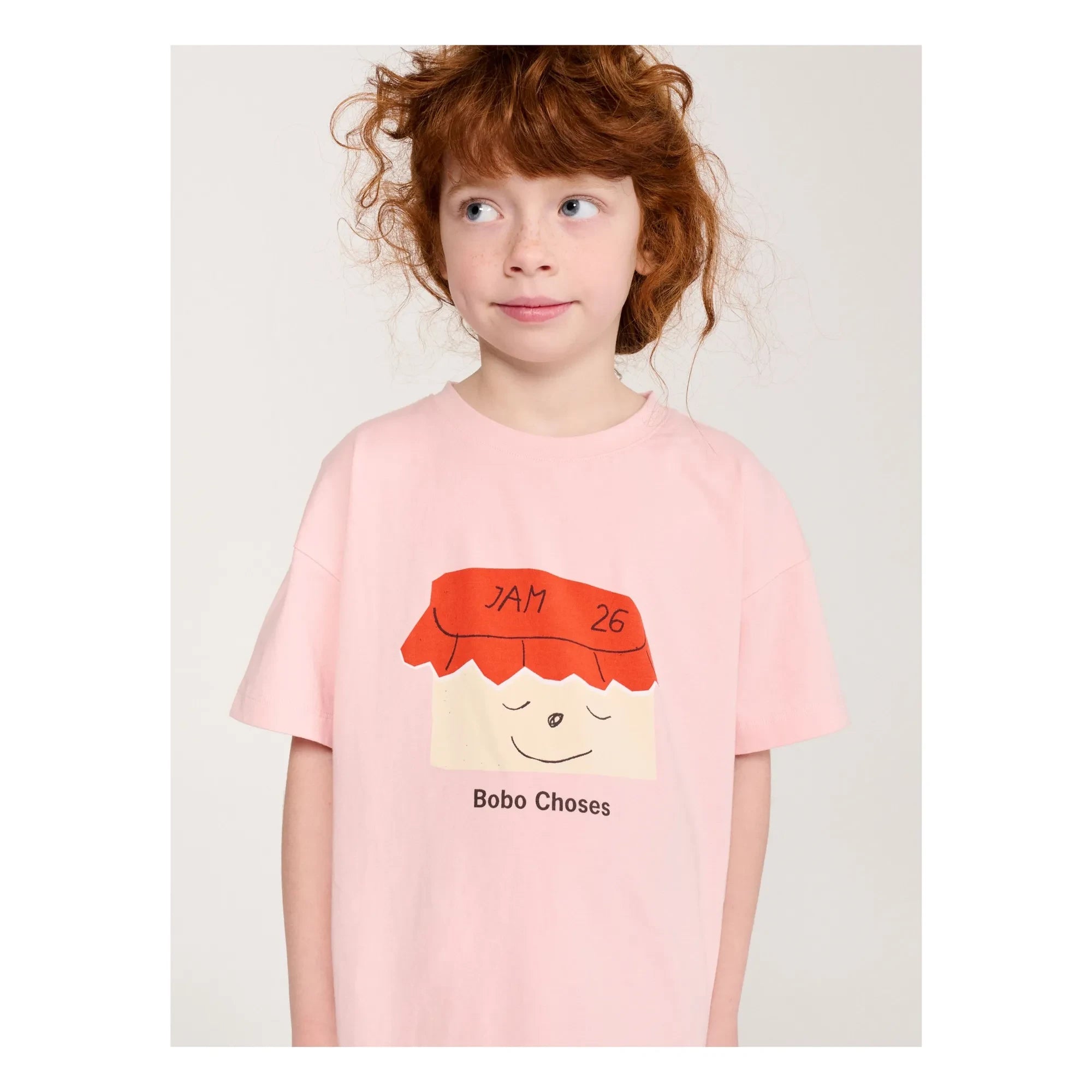 Bobo Choses - Conjunto de camiseta y pantalón corto de algodón orgánico Jam 26 | Rosa