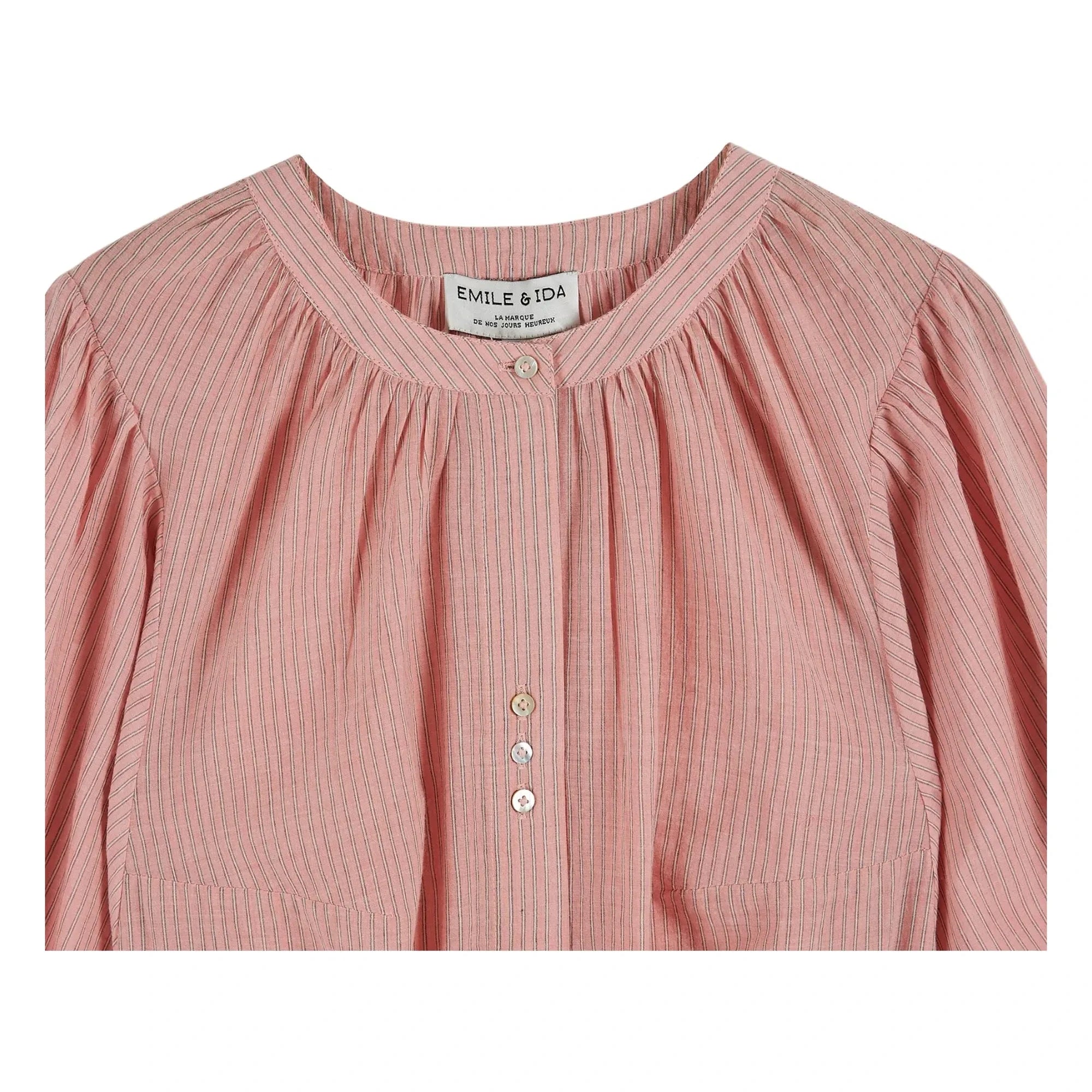 Emile et Ida - Vestido Rosa de Algodón Khadi