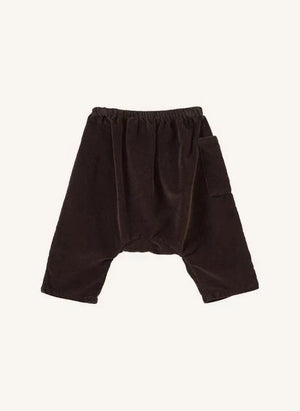 Caramel - Ficus Pantalones de Terciopelo Harem | Chocolate