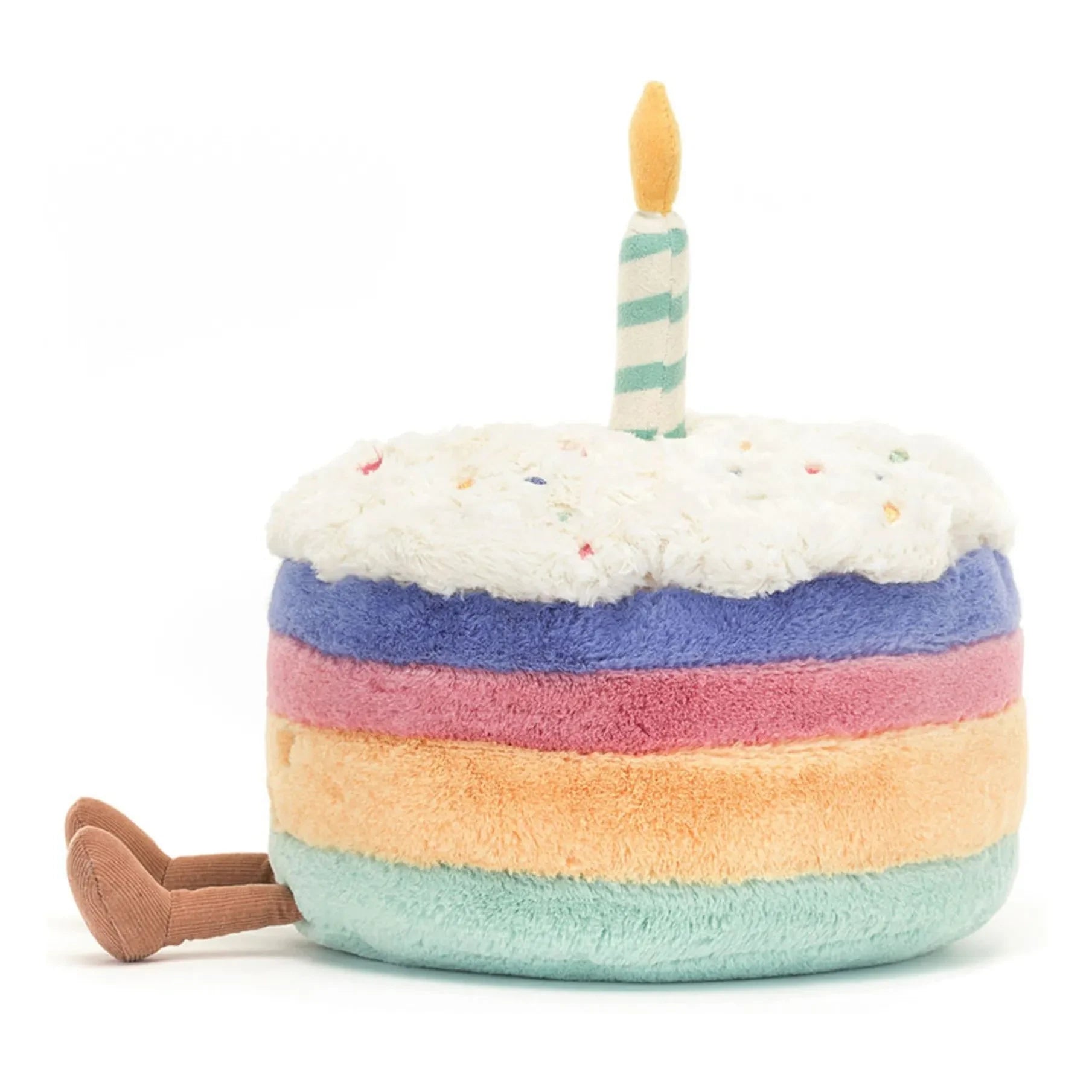 Jellycat - Peluche de Tarta de Cumpleaños Arcoíris