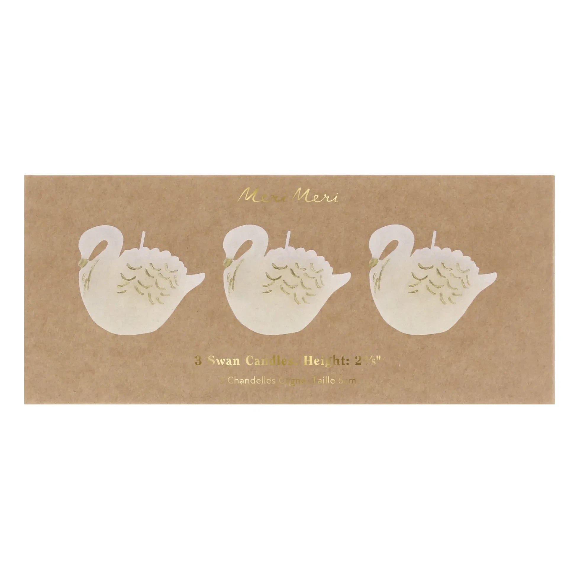 Meri Meri - Velas Cisne - Set de 3 | Crudo
